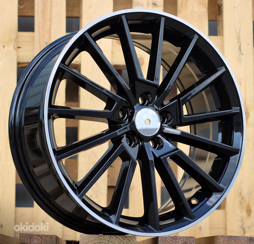 R17x7  5X112  ET  46  57.1  B5969  Black+Polished Lip (BLPL)  For SKODA  (P)