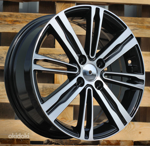 R16x6.5  4X100  ET  48  54.1  B5834  Black Polished (MB)  For KIA  (D2+R)