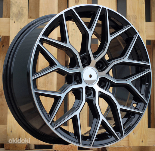 R18x8  5X120  ET  40  72.6  B5812  Black Polished (MB)  For RACIN  (Z7)  (STYLE VOSSEN)