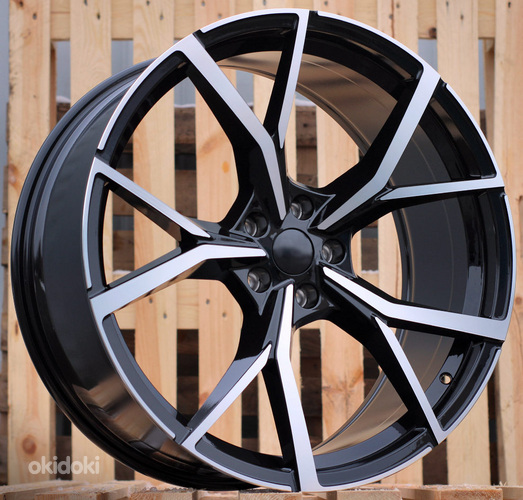 R18x8  5X112  ET  50  57.1  B5801  (FBX256)  Black Polished (MB)  For VW  (Z6)  (HYBRID FORGED)