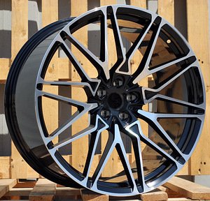 R22x9.5  5X112  ET  37  66.6  B5771  (IN0295)  Black Polished (MB)  For BMW  (P2)  (FRONT+REAR) (1 foto / 1)