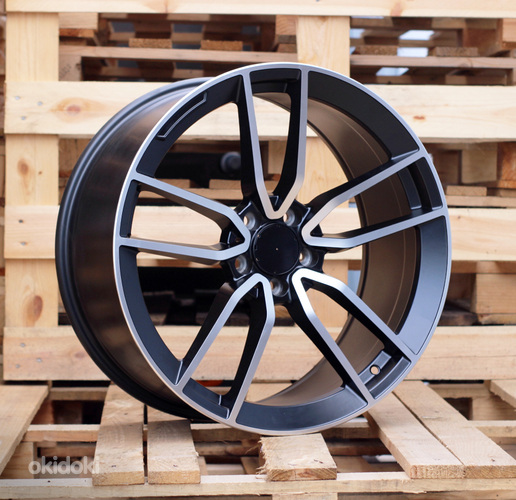 R20x9.5  5X112  ET  45  66.6  B5610  (IN5443)  Black Half Matt+Polished Lip (BLHMPL)  For MER  (K7)  (Rear+Front)