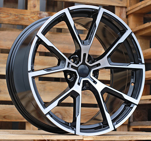 R20x8.5  5X112  ET  30  66.6  B5601  Black Polished (MB)  For BMW  (K4)  (Rear+Front) (1 foto / 1)