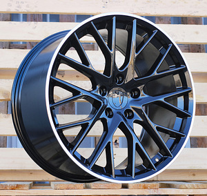 R21x11.5  5X130  ET  62  71.6  B5541  Black+Polished Lip (BLPL)  For PORCH  (K4+M)  (Black Shining+PL Rear+Front) (1 foto / 1)