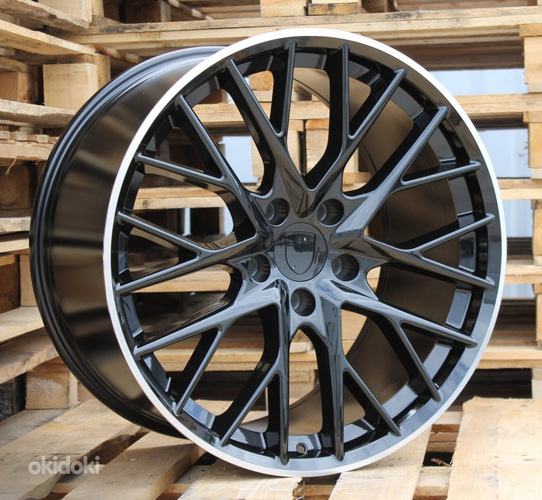 R21x11  5X130  ET  60  71.6  B5541  (TXRGW1847)  Black+Polished Lip (BLPL)  For PORCH  (K3)  (FORGED (Rear+Front))