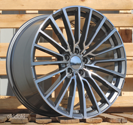 R20x10  5X120  ET  41  72.6  B5569  Grey Polished+Powder Coating (MGPC)  For BMW  (K4)  (Rear+Front)
