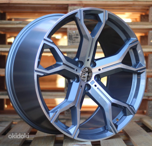 R22x9.5  5X112  ET  37  66.6  B5498  (BYD1538)  Grey Polished Half Matt (MGHM)  For BMW  (K3)  ((MGMF))