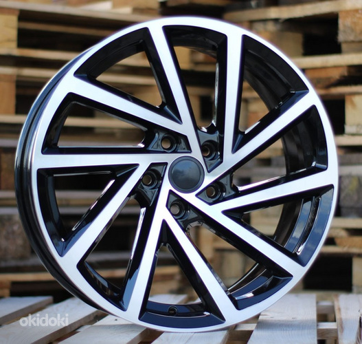 R18x8  5X112  ET  43  57.1  B5329  (IN1071)  Black Polished (MB)  For VW