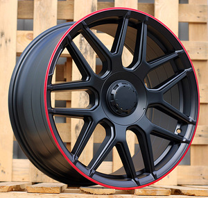 R19x9.5  5X112  ET  42  66.6  B5318  (L9542R)  Black Half Matt+Red Lip (BLHMRL)  For MER  (K3)  (Rear+Front (M2-R/U4B)) (1 foto / 1)