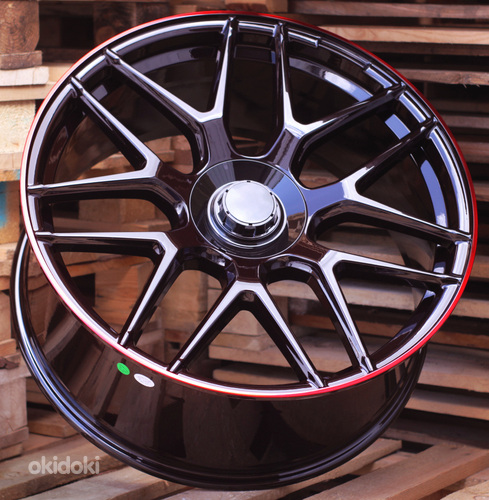 R23x10  5X130  ET  33  84.1  B5318  (A7102B)  Black Red Pearl+Red Lip (BRPRL)  For MER  (A)  (G Class)