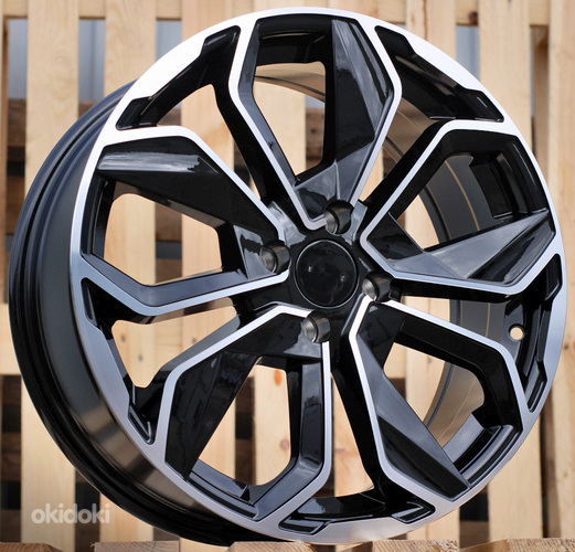 R15x6  4X100  ET  40  60.1  B5296  (XF164)  Black Polished (MB)  For RENAU