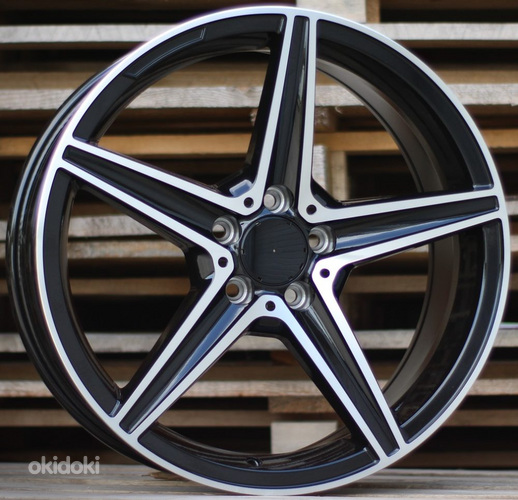 R18x7.5  5X112  ET  44  66.6  B5052  (LU1334)  Black Polished (MB)  For MER  (P1)
