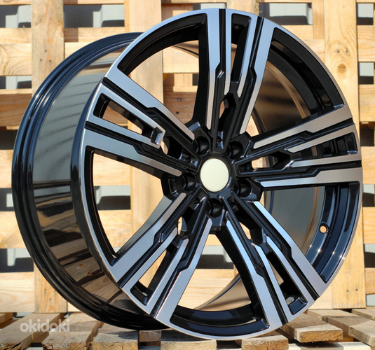 R21x10.5  5X112  ET  44  66.5  B1831  (H3078F)  Black Polished (MB)  For BMW  (K3+A)  (HYBRID FORGED VII (G70)Rear+Front)