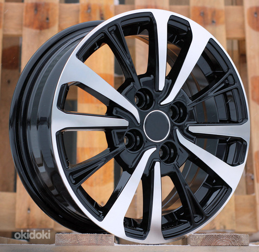 R14x5.5  4X100  ET  40  60.1  B1846  Black Polished (MB)  For RACIN  (Z1)