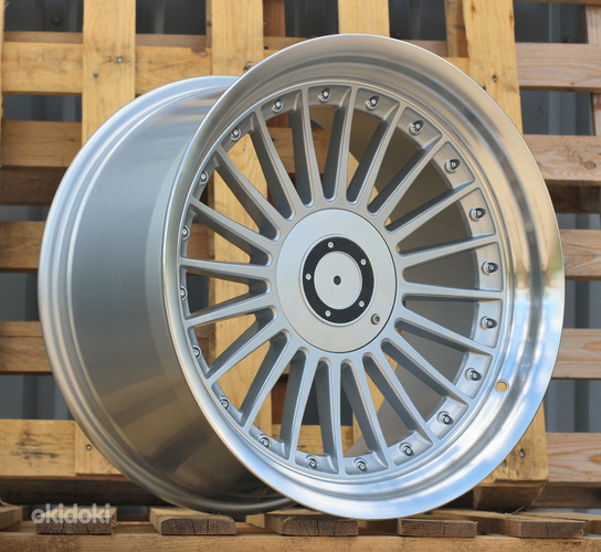R19x10  5X120  ET  40  72.6  B1803  Silver+Polished Lip (SP)  For BMW  (Z6)  (ALPINA Style Rear+Front)