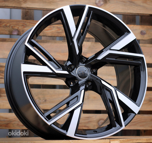 R18x8  5X112  ET  30  66.5  B1571  (FBX154)  Black Polished (MB)  For AUD  (K7)  (HYBRID FORGED)