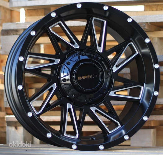 R18x9  10X120/127  ET  M12  78.1  B1544  Black Matt+Polished Lip (BMPL)  For 4X4  (K7)