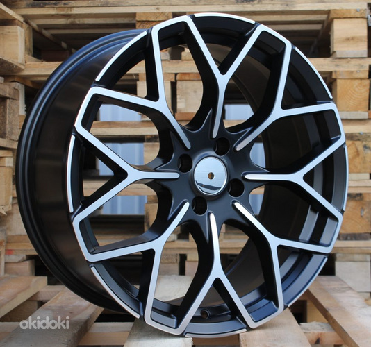 R18x7  4X100  ET  30  60.1  B1449  Black Polished Half Matt (MBHM)  For SMART  (Z4)  (HAXER Front+Rear)