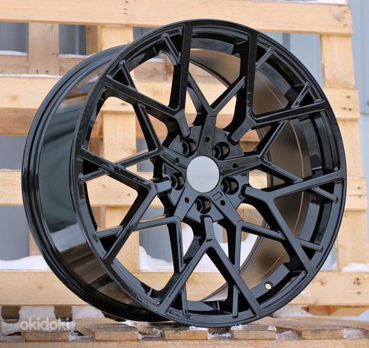 R20x9.5  5X112  ET  37  66.6  B1383  Black (BL)  For BMW  (Z6)  (Rear+Front)