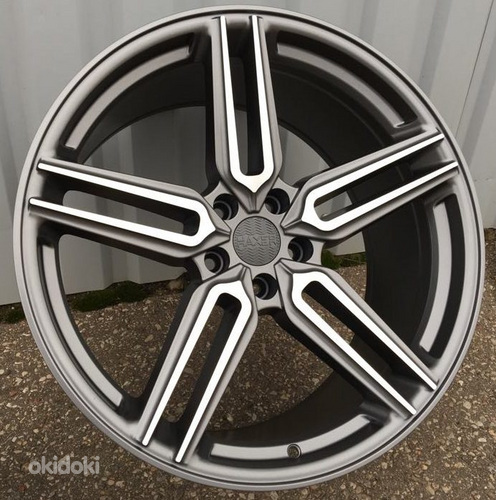 R20x9  5X120  ET  35  72.6  B1382  (HX015)  Grey Polished Half Matt (MGHM)  For HAXER  (K7)  ((AKC 110 Eur) Rear+Front)