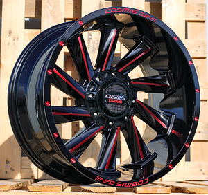 R18x9  12X130/139  ET  0  106.1  B1323  Black Polished Red Milling (MBRM)  For 4X4  (K3) (1 foto / 1)