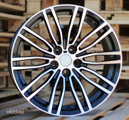 R19x8.5  5X112  ET  30  66.6  B1318  Black Polished (MB)  For BMW  (P2)  (Rear+Front)