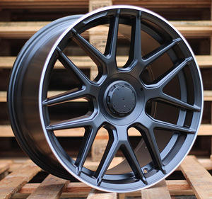 R19x9.5  5X112  ET  43  66.6  B1258  Black Half Matt+Polished Lip (BLHMPL)  For MER  (Z2+Z1)  (Rear+Front) (1 foto / 1)