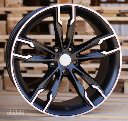 R19x9.5  5X112  ET  35  66.6  B1257  Black Polished Half Matt+Powder Coating (MBHMPC)  For BMW  (K3)