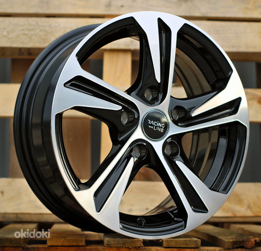 R15x6  5X114.3  ET  40  67.1  B1242  Black Polished (MB)  For RACIN  (K2)