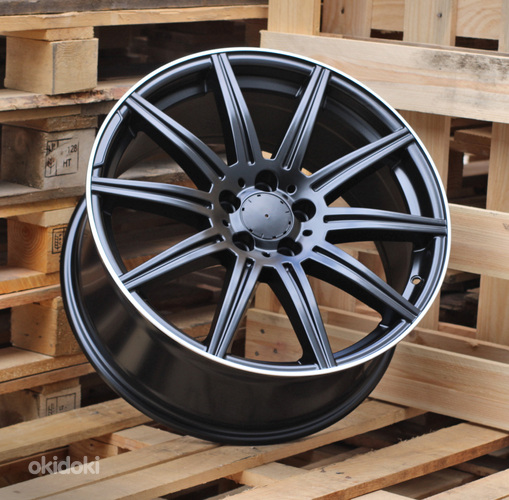 R19x8.5  5X112  ET  43  66.6  B1061  Black Half Matt+Polished Lip (BLHMPL)  For MER  (Z1)  (Rear+Front (AKC 105 Eur))