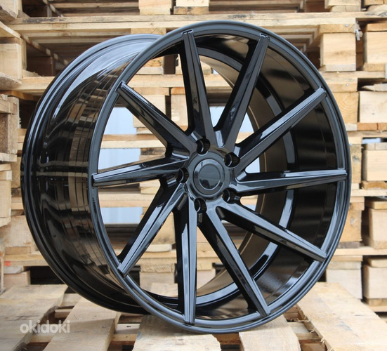 R17x8  5X100  ET  40  57.1  B1059  Black (BL)  For RACIN  (P2)  (RIGHT SIDE STYLE VOSSEN)