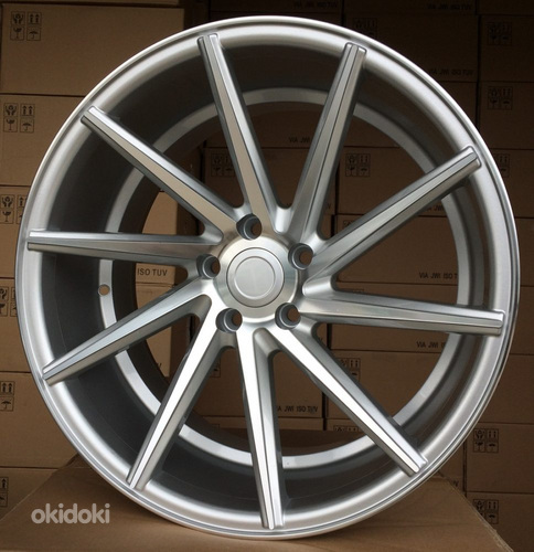 R20x8.5  5X112  ET  40  66.5  B1059  Machined Silver (MS)  For RACIN  (K3)  (LEFT SIDE (Style Vossen)Front+Rear)