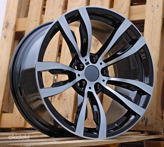 R20x11  5X120  ET  37  74.1  B1057  Black Polished (MB)  For BMW  (P)  (REAR+FRONT)