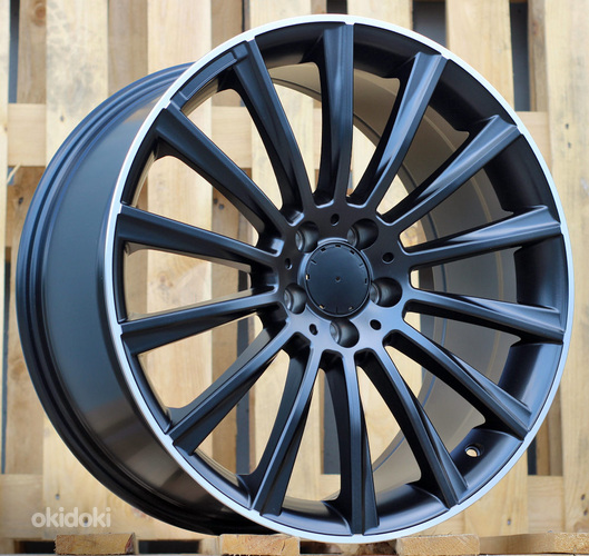 R19x8.5  5X112  ET  48  66.6  B1048  (BK836)  Black Half Matt+Polished Lip (BLHMPL)  For MER