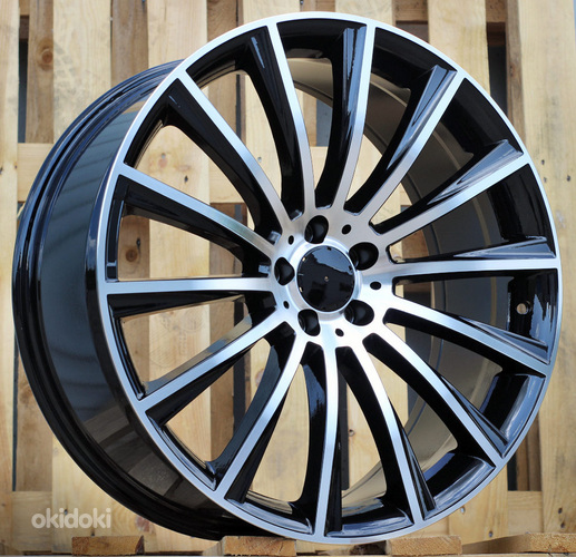 R19x7.5  5X112  ET  33  66.6  B1048  (BK836)  Black Polished+Powder Coating (MBPC)  For MER  (P)  (Rear+Front)
