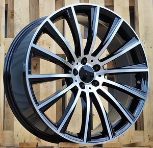 R18x7.5  5X112  ET  44  66.6  B1048  Black Polished+Powder Coating (MBPC)  For MER  (P2)  (Rear+Front) (1 foto / 1)