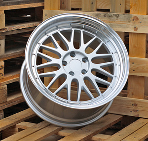 R19x9.5  5X112  ET  35  66.5  B1032  Silver+Polished Lip (SP)  For RACIN  (P1)  (Rear+Front  Style BBS) (1 foto / 1)