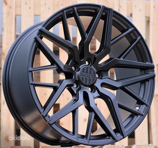 R20x8.5  5X112  ET  38  66.5  A5478  (HX035)  Black Half Matt (BLHM)  For HAXER  (A)  (Rear+Front OLD CAP)