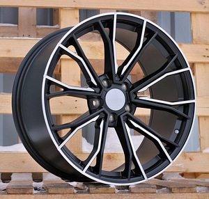 R19x9.5  5X112  ET  38  66.6  A5385  (XFE290)  Black Half Matt (BLHM)  For BMW  (P1)  (Rear+Front (With polished LIP)) (1 foto / 1)