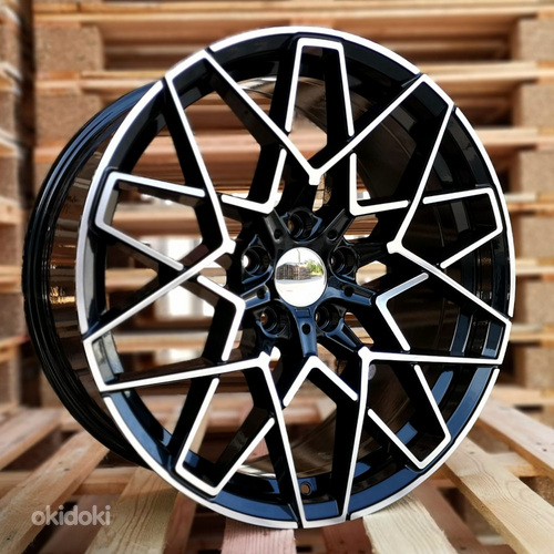 R20x9.5  5X120  ET  40  72.6  A1344  Black Polished+Powder Coating (MBPC)  For BMW  (P)  (Rear+Front)