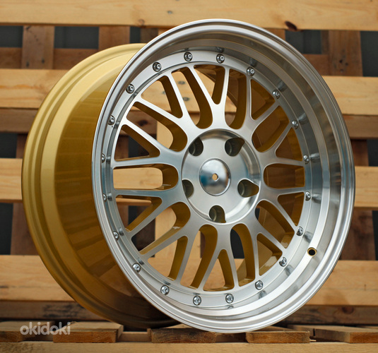 R17x7.5  5X120  ET  34  72.6  A1025  Gold+Polished (YP)  For RACIN  (P)  (BBS Style)