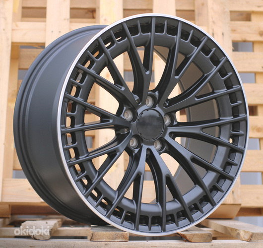 R20x9.5  5X112  ET  35.5  66.6  3S1384  Black Half Matt+Polished Lip (BLHMPL)  For MER  (K4)  (HYBRID FORGED Rear+Front)