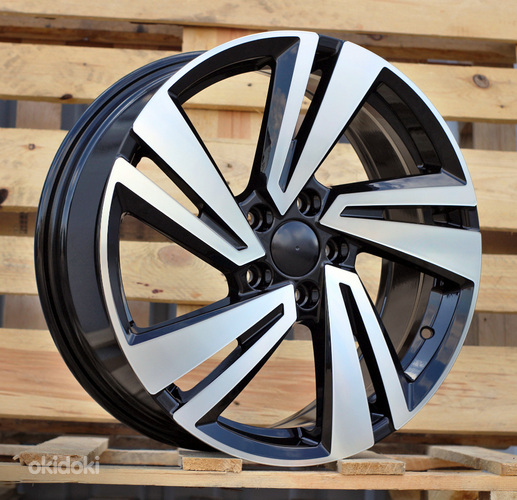 R18x7  5X112  ET  45  57.1  3S1282  Black Polished (MB)  For VW  (P+Z7)  (T-Roc HYBRID FORGED)