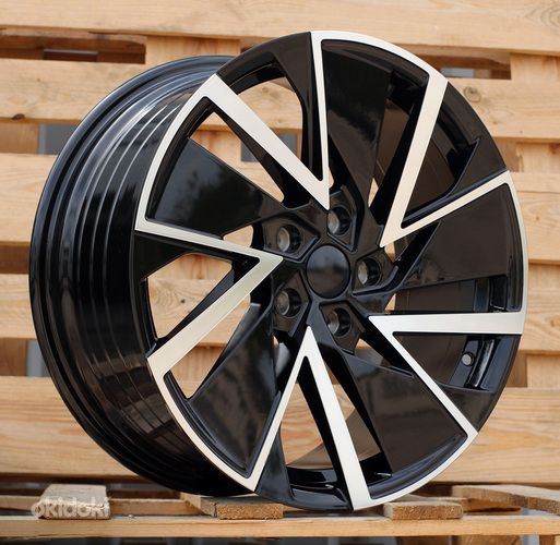 R18x8  5X112  ET  45  57.1  YF0445  Black Polished (MB)  For SKODA  (M+Z5)  (HYBRID FORGED)