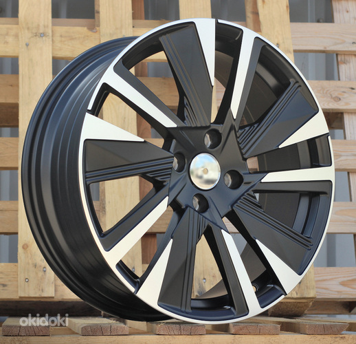 R18x7  4X108  ET  35  65.1  YF1152  Black Polished Half Matt (MBHM)  For PEUG  (K7)  (HYBRID FORGED)