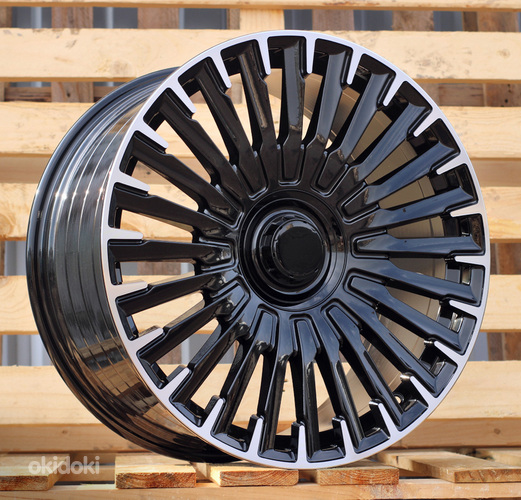 R20x8.5  5X112  ET  32  66.6  YF0425  Black Polished (MB)  For MER  (M)  (HYBRID FORGED Rear+Front)