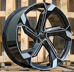 R19x8.5  5X112  ET  34  66.5  Y1201  (IN5633)  Black Polished (MB)  For AUD  (K8) (1 foto / 1)