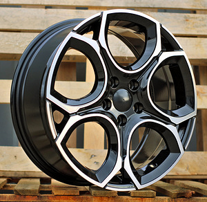 R17x7.5  5X112  ET  45  57.1  Y1232  (HF5162)  Black Polished (MB)  For VW  (P1)  (HYBRID FORGED) (1 foto / 1)