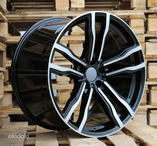 R21x10.5  5X120  ET  40  74.1  BY588  (DLJ588)  Black Polished (MB)  For BMW  (Z1)  (Rear+Front)
