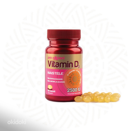 Vitamin D3 Pro Expert 2500IU N60 õlikapslid naistele